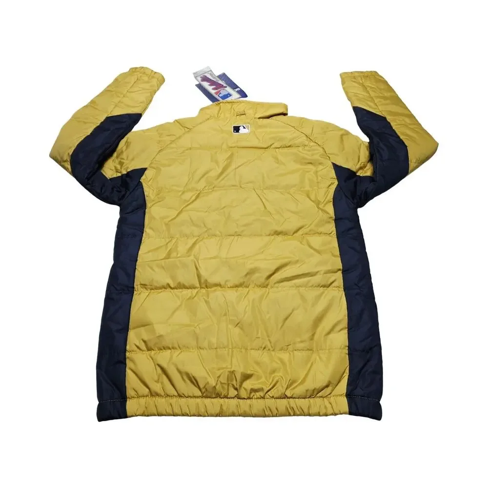 Majestic Milwaukee Brewers Double Climate Puffer Jacket Youth Medium (10/12) MLB